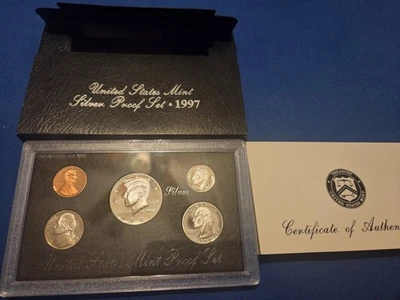 1997-S - U.S. Mint Silver Proof Set - San Francisco Mint - COA & OGP - Image 1 of 4