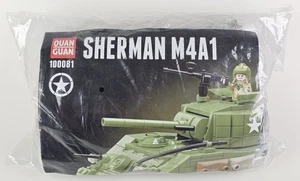 Sherman M4A1 Panzer 100081 WW2 Militär Motiv Quan Guan Bausteine Set 726 Teile - Bild 1 von 4