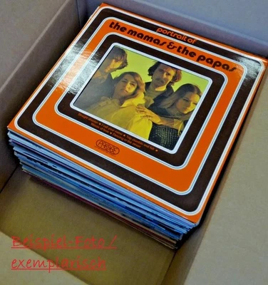Schallplatten Konvolut 50-60 LP´s im Karton, Überraschungskiste mit gem. Genres - Bild 1 von 4