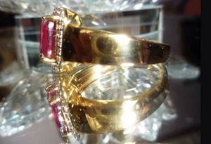 Ringe 925 Sterling Silber Vergoldet , mit Robin Edelstein  Harry Evens HSE - Bild 1 von 7