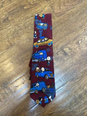 Corbata de Colección Snoopy Charlie Brown Franklin Linus Cuello Borgoña Foto 1 de 3