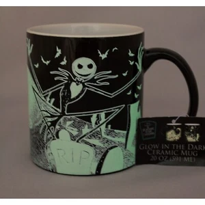 Disney The Nightmare Before Christmas Pumpkin King Jack Glow In the Dark Mug - Picture 1 of 11