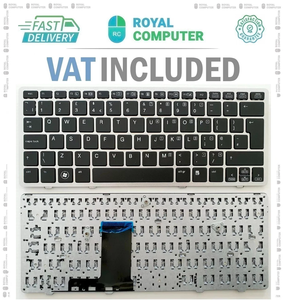 Teclado HP EliteBook 2560 2570 2570P Reino Unido con TrackPoint 701979-031 Foto 1 de 1