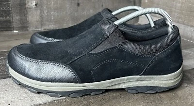 Zapatos mocasines informales George para hombre zapatos de cuero de gamuza negros para hombre talla 9 Foto 1 de 4