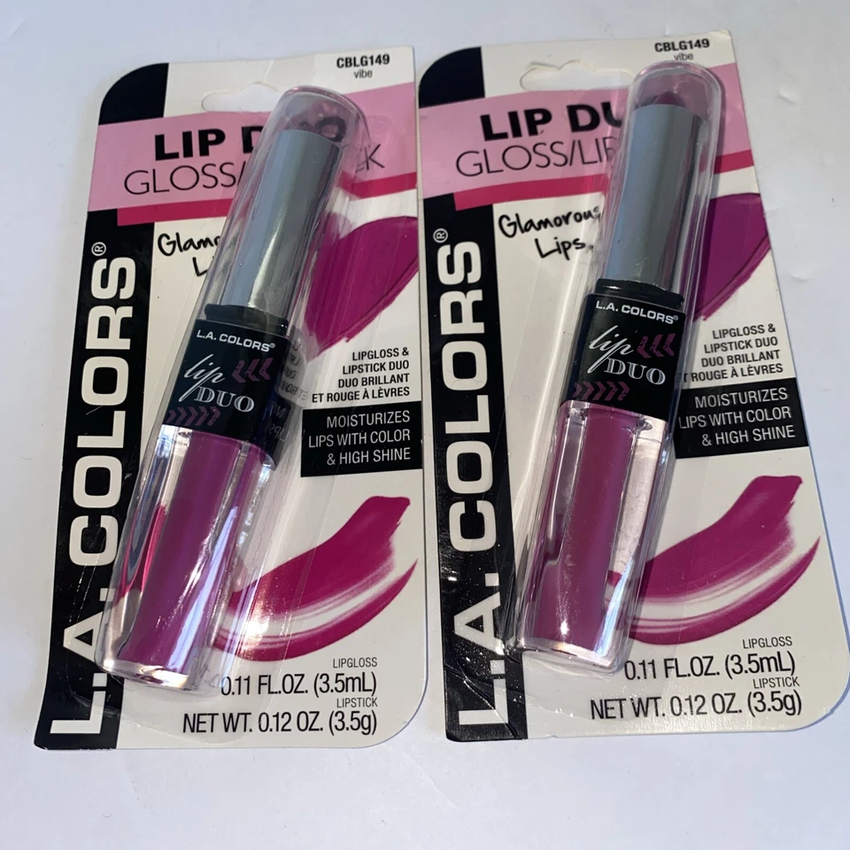 L.A. Colors Clarity Lip Duo Gloss and Lipstick CBLG149 Sets Of2 - Image 1 of 2