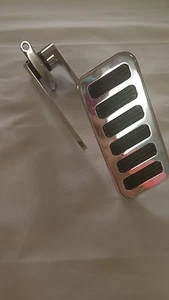 Gas Pedal/ Chrome Steel Arm & Polished Aluminum with Rubber Inserts - Picture 1 of 3