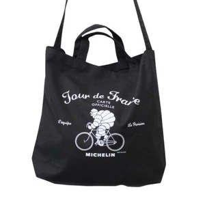 Michelin Tour de France Tote Shoulder bag Michelin Man Bibendum Canvas Cotton BK - Picture 1 of 5