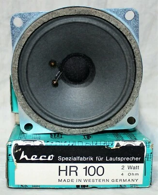 Altavoz HECO 4 Ohm gama completa Alemania Vintage HR 100 Nuevo stock antiguo, un altavoz Foto 1 de 4