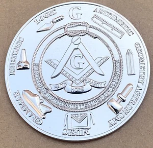 Masonic  Metal Chrome Love for the arts Auto Car Emblem - Picture 1 of 1