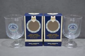 2 vasos de cerveza Birra Moretti Sale Di Mare una pinta 20 oz en caja de regalo nuevos M24 - Imagen 1 de 12