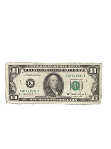$100 ONE HUNDRED DOLLAR BILL - Old / Vintage 1981 - K District - Picture 1 of 3
