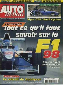 HEBDO AUTO Nr.1113 26.11.1997 F1 1998 VIPER GTS LEXUS GS 300 - Bild 1 von 1