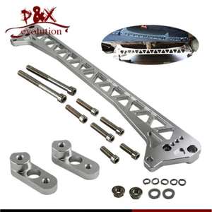 Silver Rear Aluminum Subframe Brace for Honda Civic Del Sol CRX Acura Integra - Picture 1 of 9