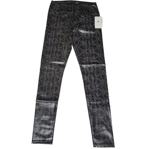 7 For All Mankind Damen Kunstleder Schlangenmuster Leggings - Neu mit Etikett Größe S - Bild 1 von 8