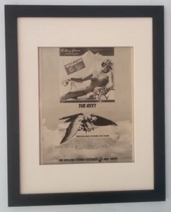 ROLLING STONES*On Tour In U.S.A.*1975*ORIGINAL*POSTER*AD*FRAMED*FAST WORLD SHIP - Bild 1 von 6