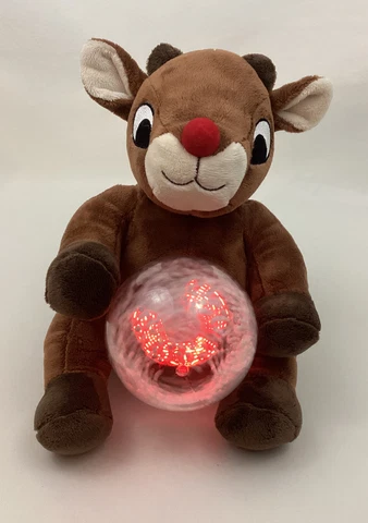 Musical Rudolph The Red Nosed Reindeer Spinning Snowglobe Spelling CHRISTMAS Cover