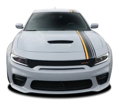 CRUSH for 2015-2023 Dodge Charger Racing Stripes Hood Decals Vinyl Graphics 3M Foto 1 de 4
