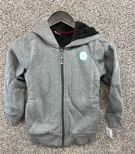 Carter's Kids Gray Hoodie Jacket Cozy Lining Full Zip Up Coat Boys Size 8 - Picture 1 of 9