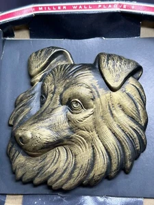 Placa de pared vintage Miller Studios Lassie Collie perro cachorro - Imagen 1 de 3