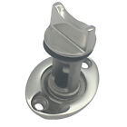 Stainless Boat 1" Oval Captive Drain Plug Bung Fitting with Water Tight O Ring