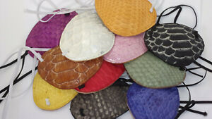 PYTHON Leather, Replaceable Elastic, Hand Made  -WORLD'S BEST EYE PATCH (Lot 2)