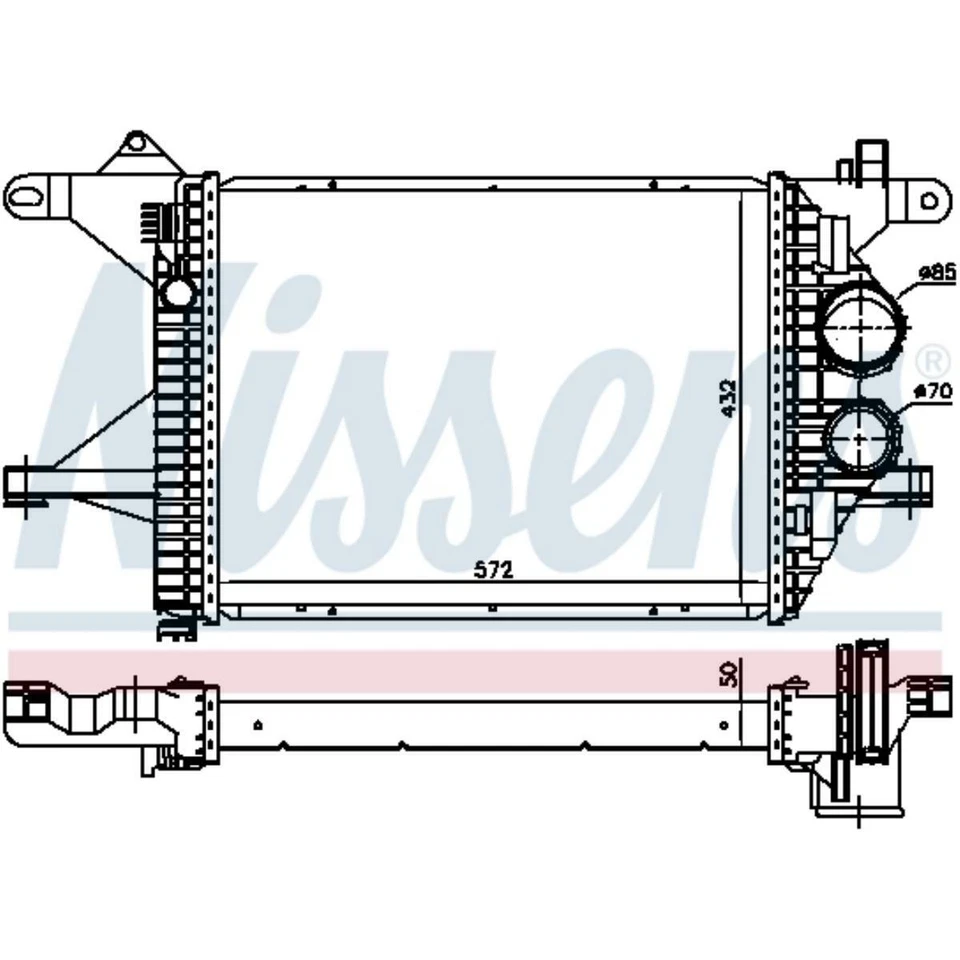 Intercooler Refrigerado por Aire Aluminio Apto para Mercedes-Benz T2/LN1 Rastra - Imagen 1 de 1
