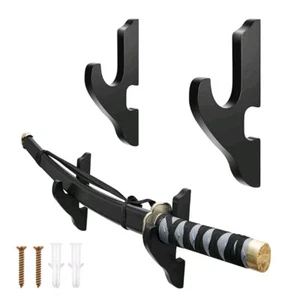Wall Mount Wooden Sword Stand Holder Sword Hook Hanger Adjustable Display Rack - Picture 1 of 12