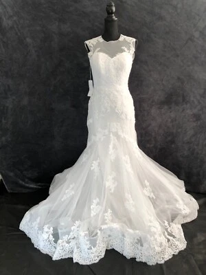 BERKETEX LACE WEDDING DRESS - SIZE 4 6 8 BRIDAL BALL , CONDITION NEW RRP £999 - Image 1 of 4