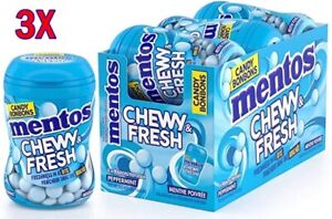 3X Mentos Chewy Cool Chewy Mint Peppermint Mints Candy  Clean Breath Fresh