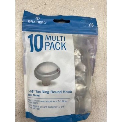 Brainerd Top Ring Satin Nickel Round Cabinet Knob P30068W-SN-SP (10 PACK) - Image 1 of 4