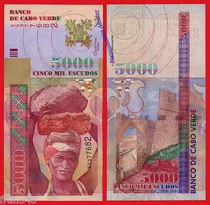 CABO CAPE VERDE 5000 Escudos 2000 Pick 67 SC / UNC - Imagen 1 de 1