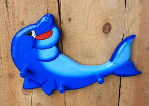 Garderobe Delfin Wandgarderobe Kleiderhaken Holzgarderobe Schlüsselbrett Leiste - Bild 1 von 4