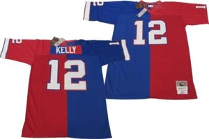 1990 Jim Kelly #12 Buffalo Bills Mens Sizes Mitchell & Ness Legacy Split Jersey - Picture 1 of 12
