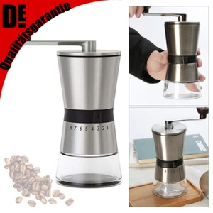 Einstellbar Manuell Kaffeemühle Edelstahl Handkaffeemühle GratMühle Grinder - Bild 1 von 15