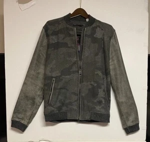 Robert Graham Evanson Mixed Media Bomber Wool/Leather Jacket $698 XL -Runs Small - Picture 1 of 10