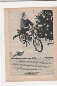 Original 1964 Harley - Davidson M-50 Motorrad Weihnachtszeitschrift Anzeige - Bild 1 von 1