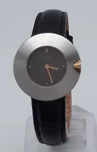 Reloj de mujer M & M, reloj de pulsera, acero inoxidable, Swiss Made, correa de cuero, el reloj funciona - Imagen 1 de 7