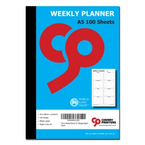 Libro de planificación semanal Cherry A5 100 páginas 80gsm - Imagen 1 de 3