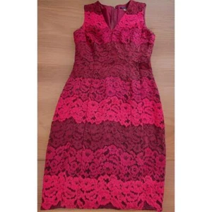 Tommy Hilfiger Lace Sheath Dress Red/Burgundy Size 2 - Picture 1 of 8
