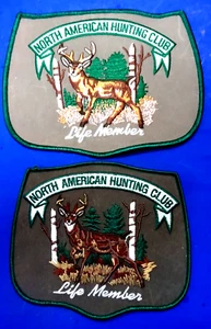 Unused Pair Large North American Hunting Club Life Member Patches-( 6X5 6X7.5) - Picture 1 of 2