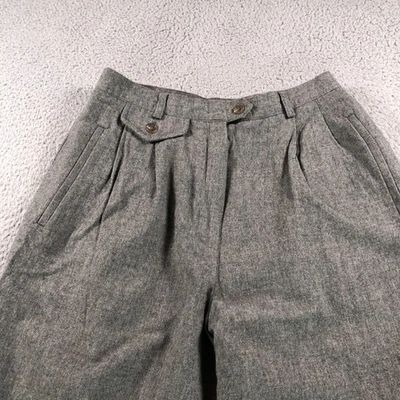 Pantalones De Colección Lauren Ralph Lauren Para Mujer 8 Gris Lana Plisada Pierna Ancha Forrados Altos EE. UU. Foto 1 de 4