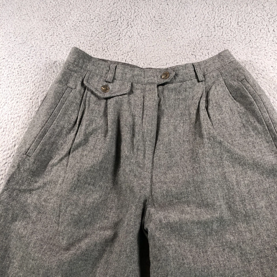 Pantalones De Colección Lauren Ralph Lauren Para Mujer 8 Gris Lana Plisada Pierna Ancha Forrados Altos EE. UU. Foto 1 de 4