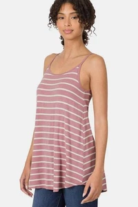 Top cami a rayas Zenana chic - Imagen 1 de 5