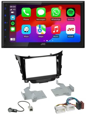 JVC Bluetooth USB MP3 2DIN DAB Autoradio für Hyundai i30 (ab 12) - Bild 1 von 4