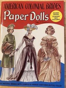 Vtg 1980s American Colonial Brides Paper Dolls Book Peggy Jo Rosamond 6 Dolls - Picture 1 of 19