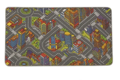 Spielteppich Kinderteppich Straßenteppich Auto Stadt Teppich verschiedene Größen - Bild 1 von 2