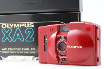 [Almost Unused] Olympus XA2 Red 35mm Point & Shoot Film Camera From JAPAN - Image 1 of 4