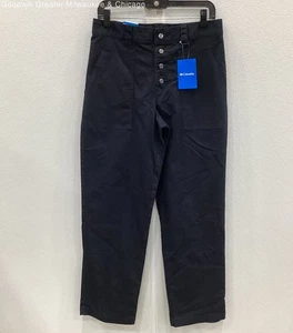 NWT Columbia Women's Black 4 Button Regular Fit Straight Cotton Pant Size 10R - Picture 1 of 3