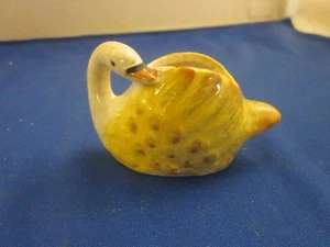 Vintage Hand Painted Occupied Japan Small Swan Planter Vase 1 3/4" Tall - Picture 1 of 5
