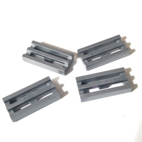 Lot of 4 LEGO Flat Silver 1x2 Tile Grille 2412 / 30244 Brick Parts Pieces
